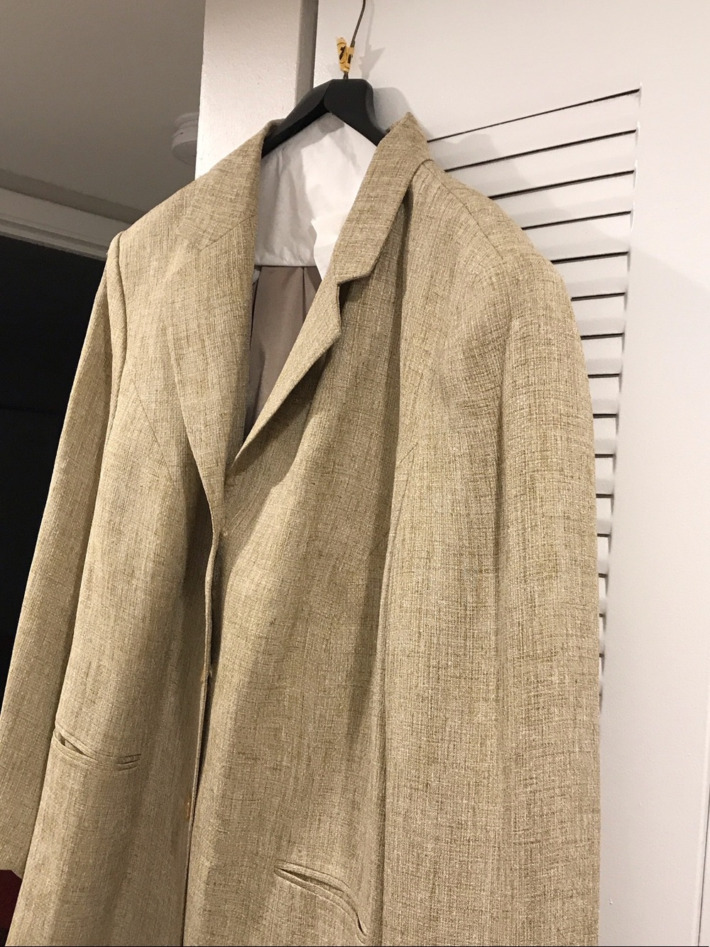 Style & Co. Light Beige Linen-Blend Blazer
